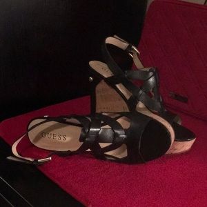 Guess Cork Wedge Sandal Shoes